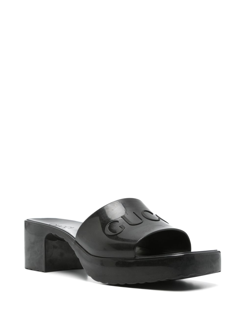 Gucci Pre-Owned 60mm logo-embossed sandals - Black