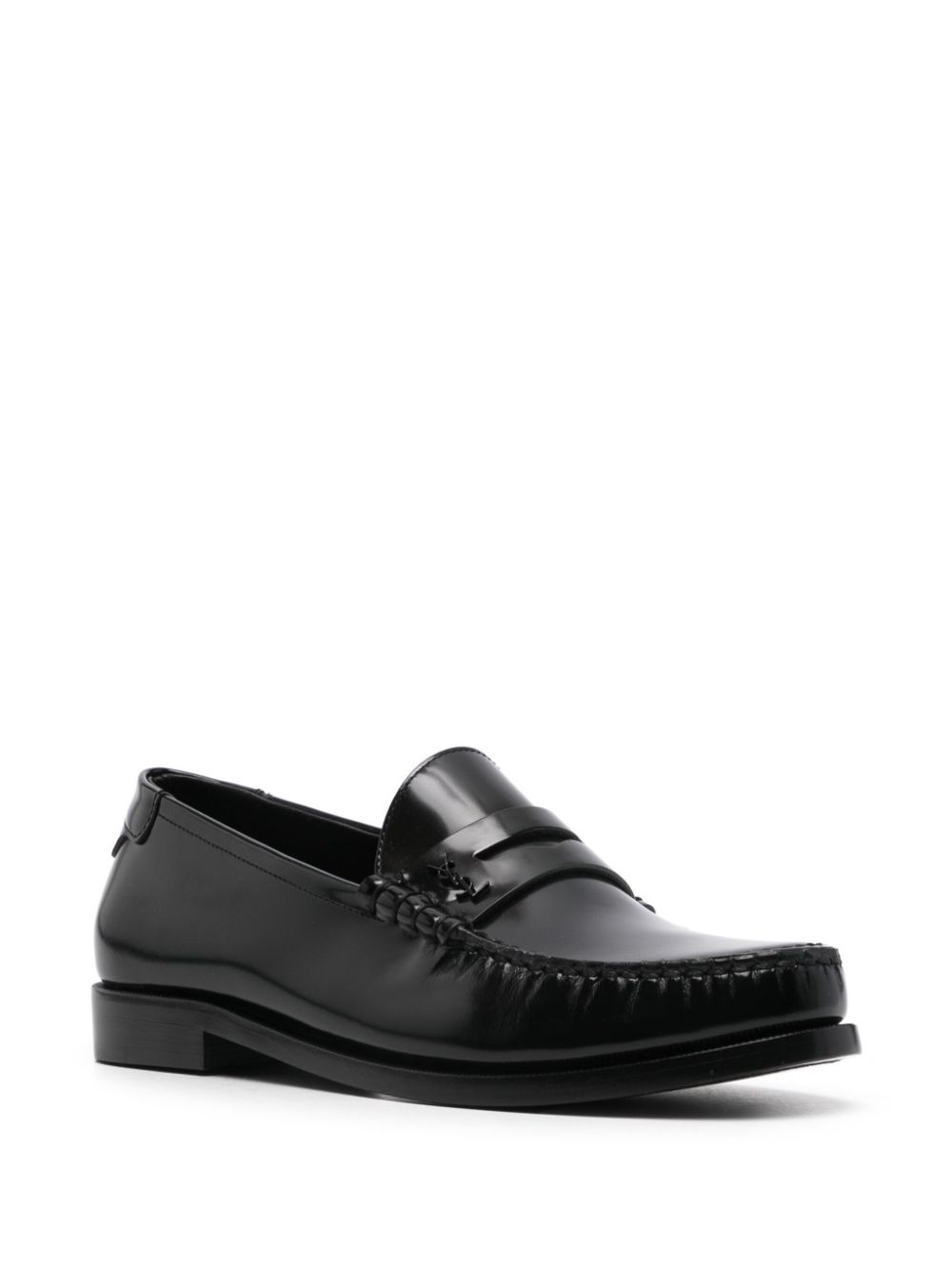 Saint Laurent Pre-Owned Leren loafers - Zwart