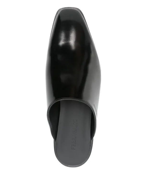 Ferragamo Pre-Owned Leather Mules | Black | FARFETCH