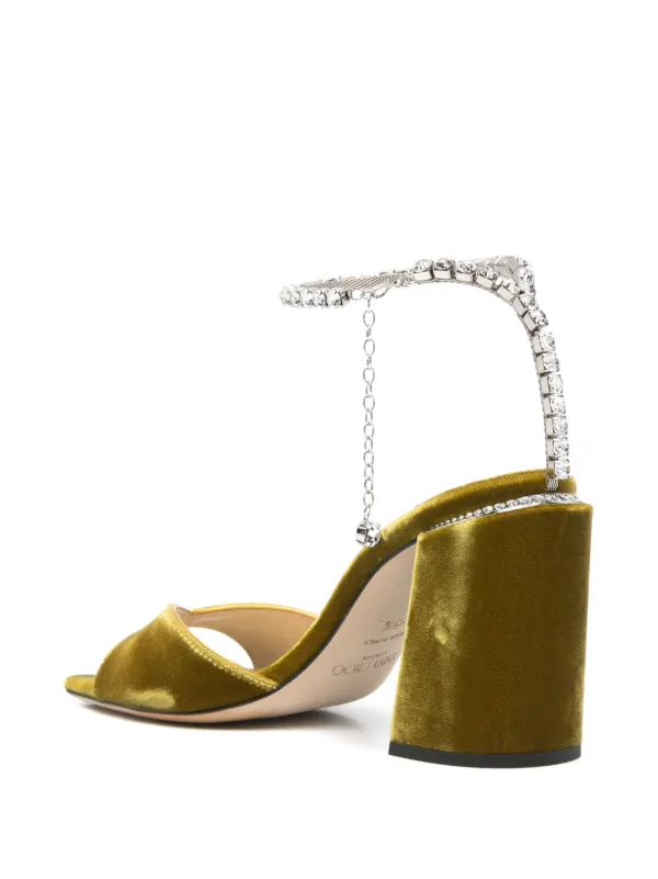 Jimmy Choo Pre-Owned 85mm Saeda Sandals | Yellow | FARFETCH CA