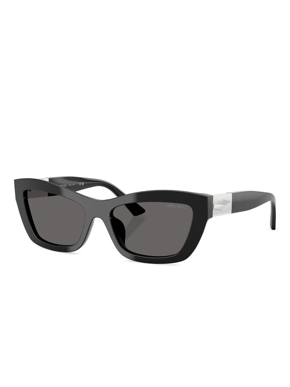 Jimmy Choo Eyewear Zonnebril met cat-eye montuur - Zwart
