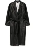TEAM WANG design Choices belted coat - Black