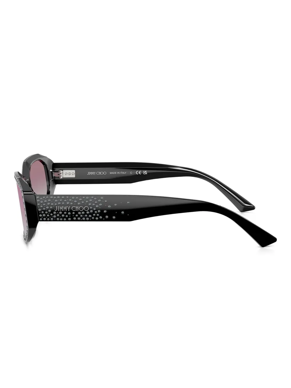 Jimmy Choo Eyewear Zonnebril met geometrisch montuur Zwart
