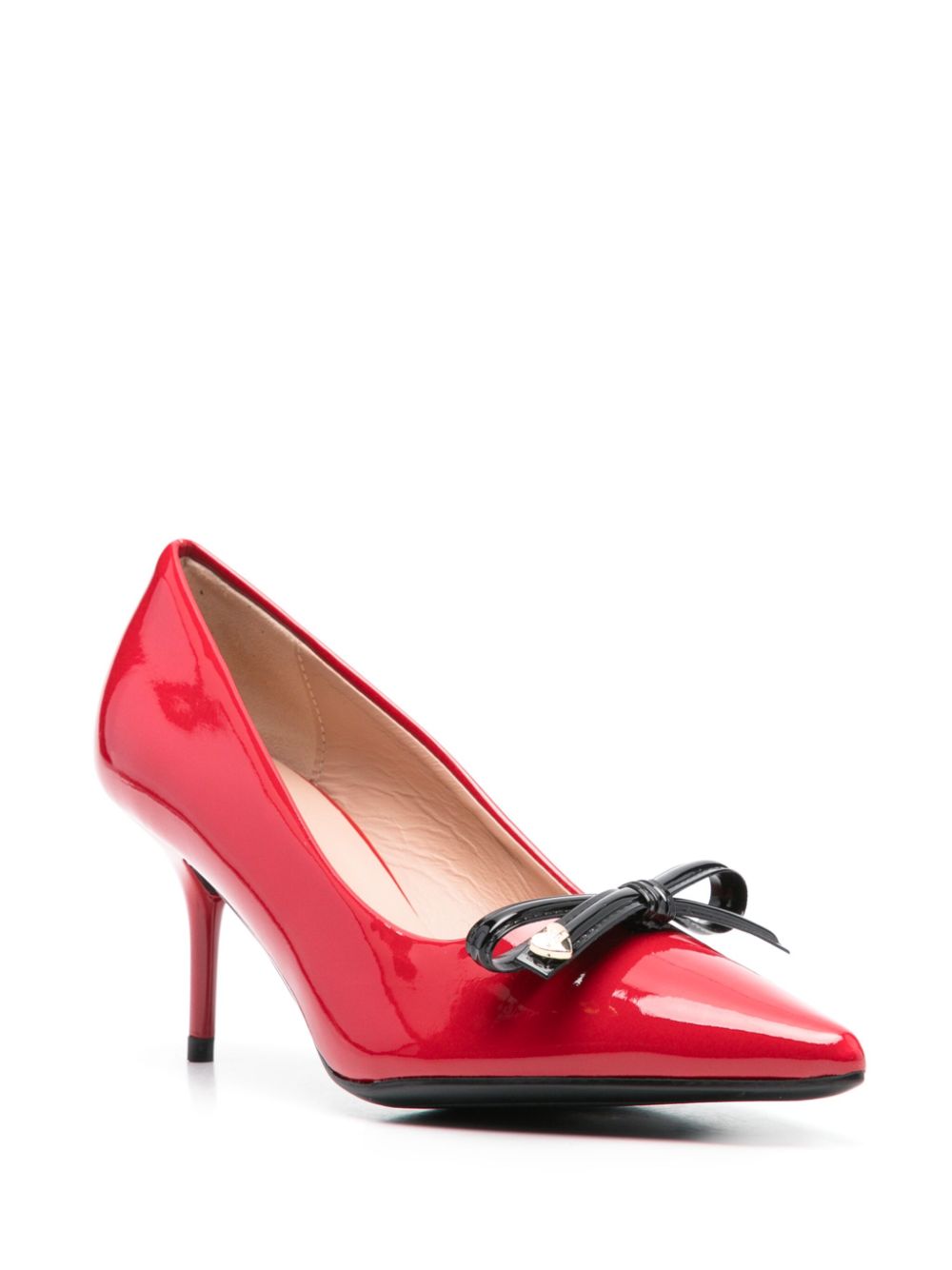 Love Moschino 75mm bow-detail pumps Red