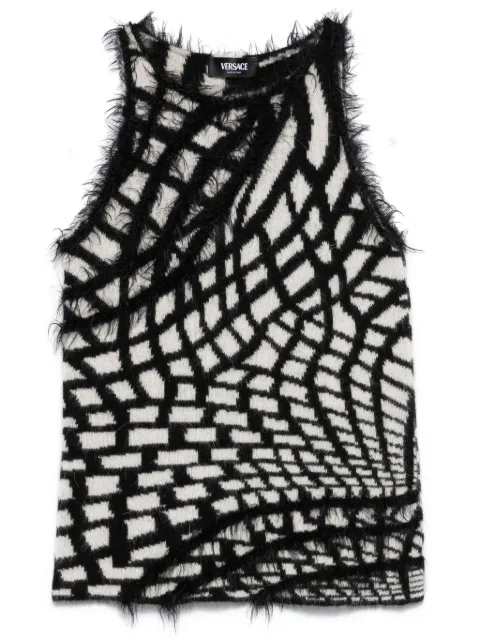 Versace Pre-Owned 2000s geometric-pattern top 