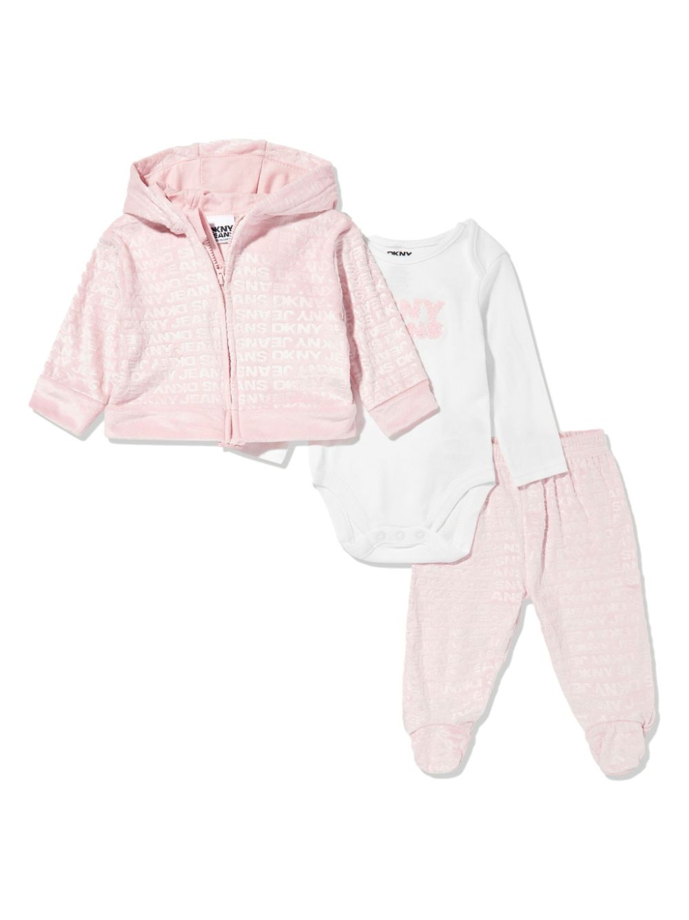 Dkny Kids logo-print babygrow set - Pink