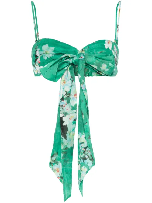 ZIMMERMANN haut crop Everley - Vert - ZIMMERMANN - Modalova
