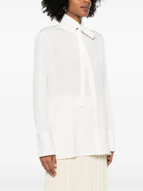 Jil Sander ボウタイ シャツ | ホワイト | FARFETCH JP