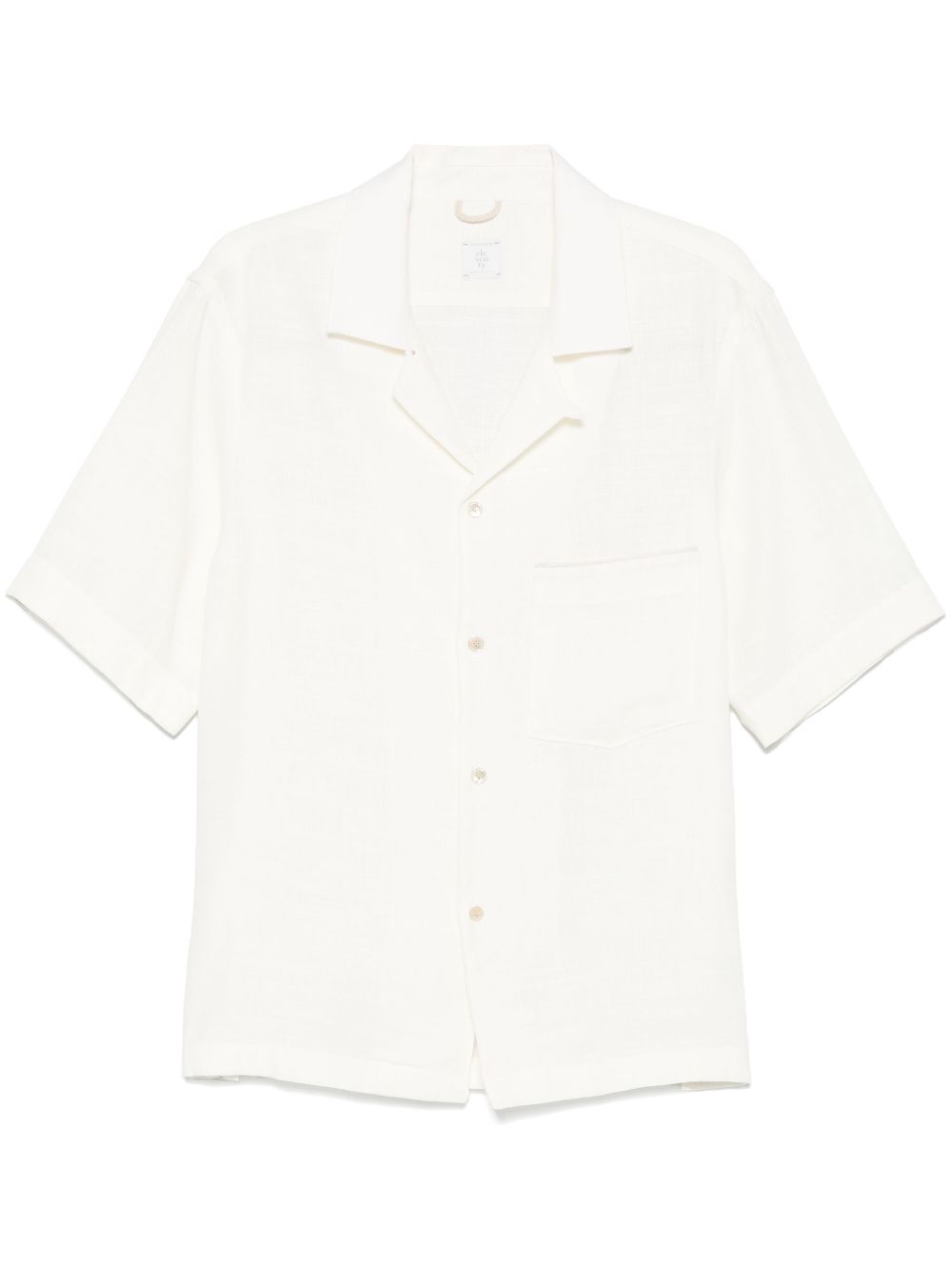 Eleventy camp-collar shirt - White