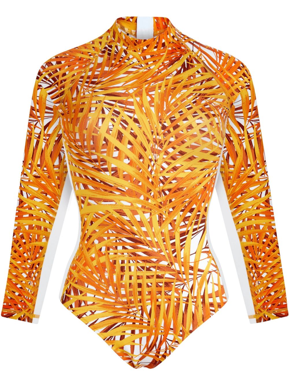 Vilebrequin palm leaves-print rashguard Oranje