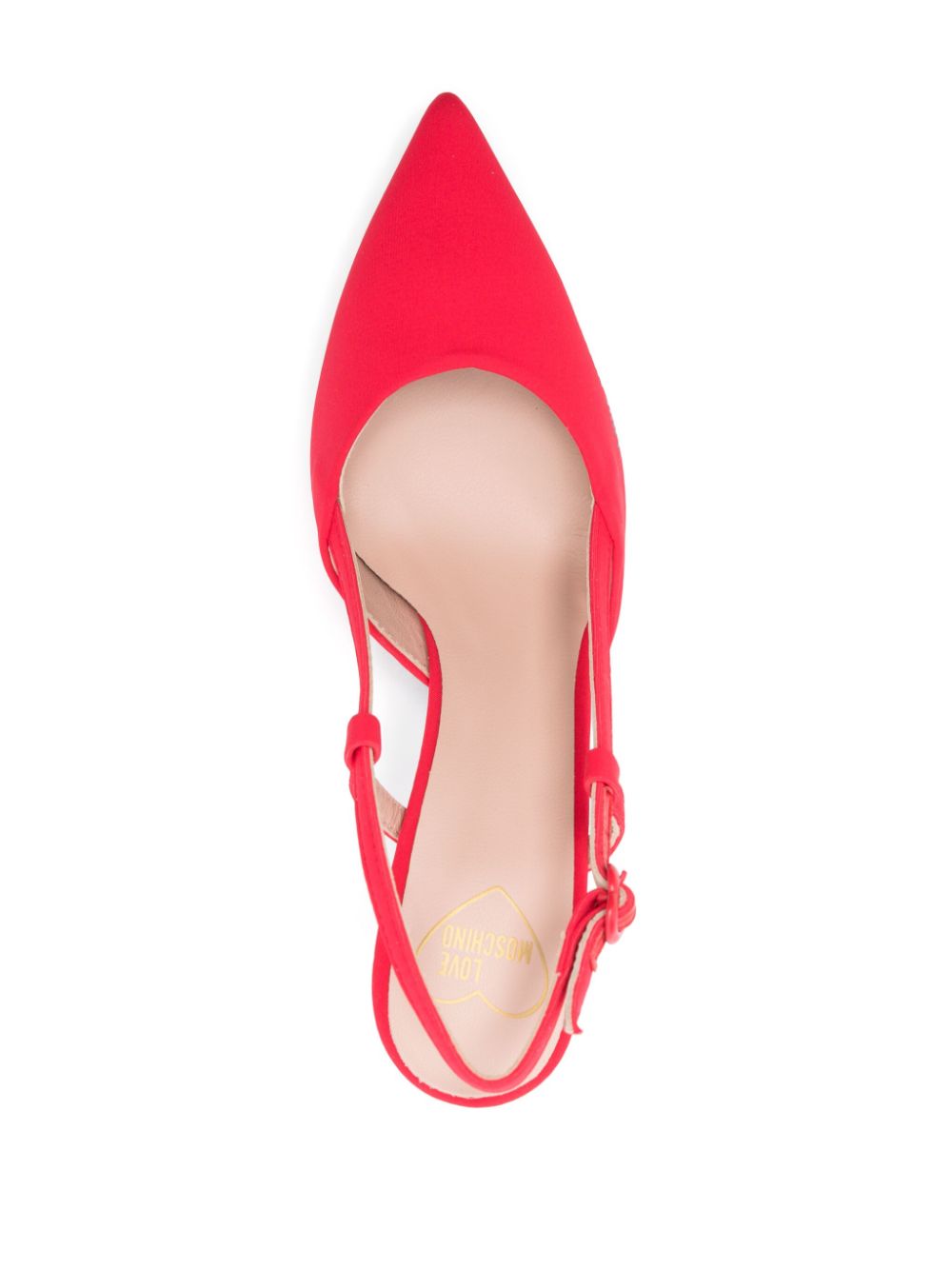 Love Moschino 75 mm pumps met logoprint Rood