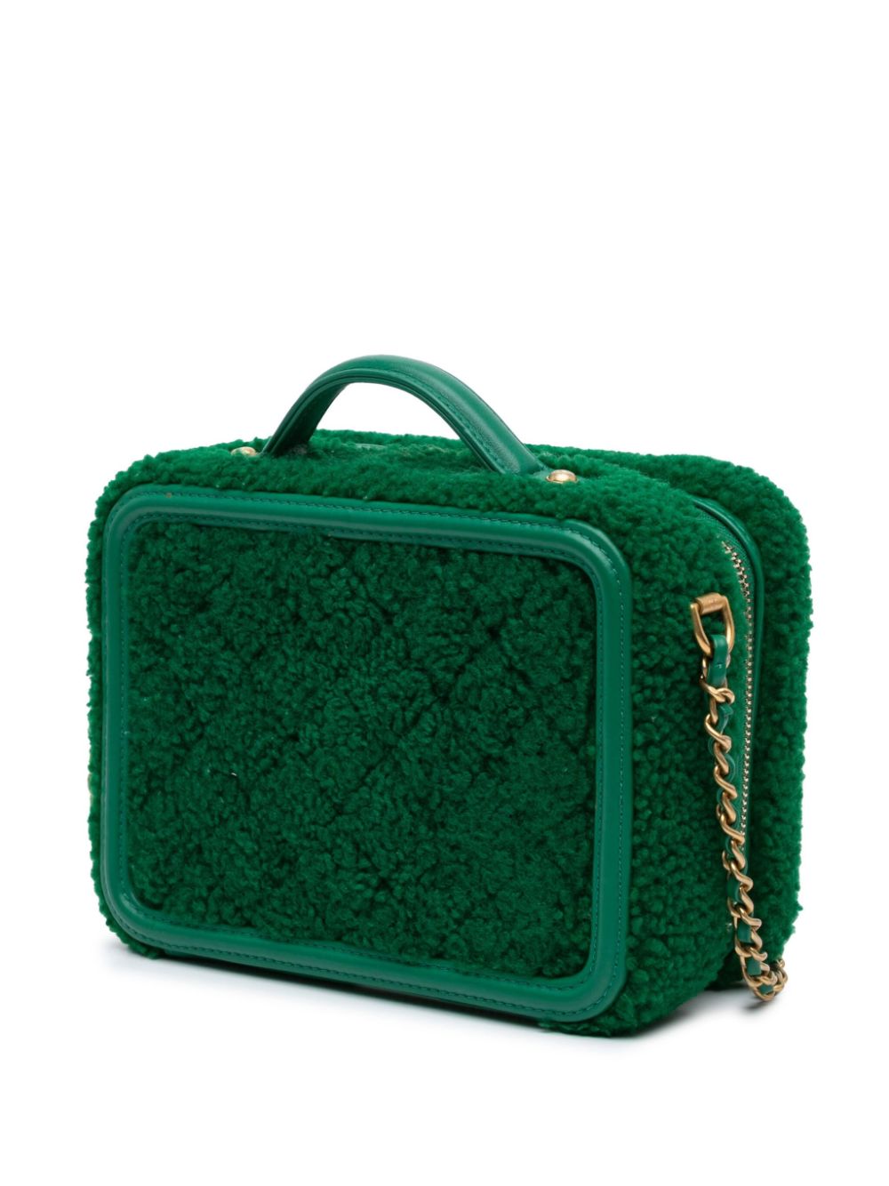 CHANEL Pre-Owned 2020 medium lammy CC Filigree toilettas - Groen