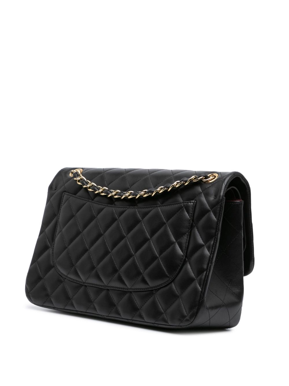 CHANEL Pre-Owned 2013-2014 Jumbo Classic Double Flap lamsleren schoudertas - Zwart