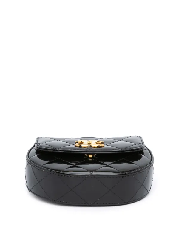 CHANEL Pre-Owned 2021-2024 Mini CC Quilted Patent Leather Top