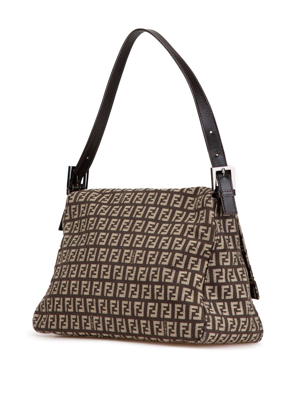 Fendi Pre-Owned 2000-2010 Zucchino Canvas Mamma Forever schoudertas - Bruin