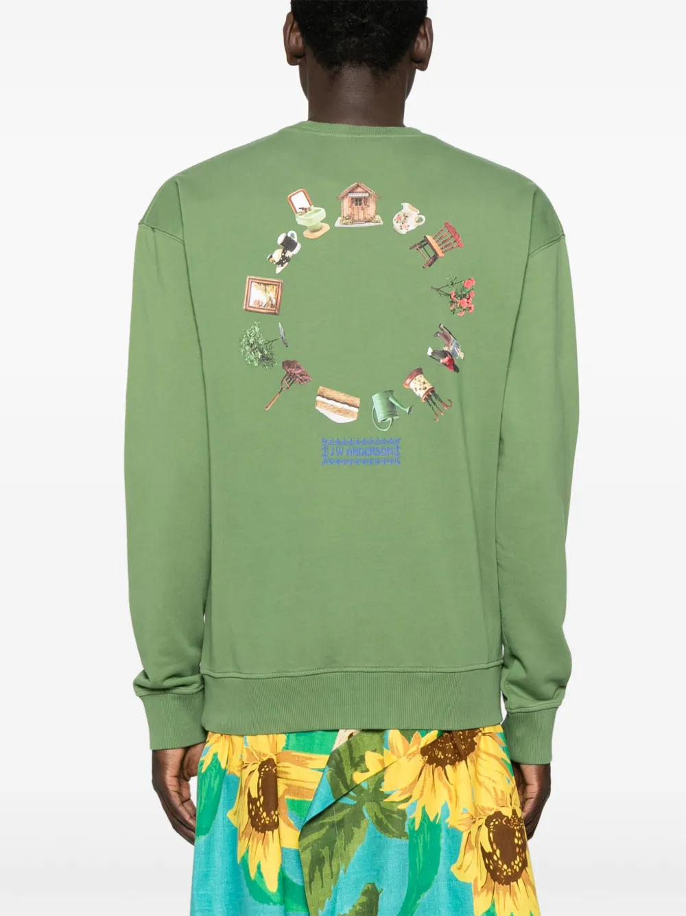 JW Anderson Sweater met borduurwerk Groen