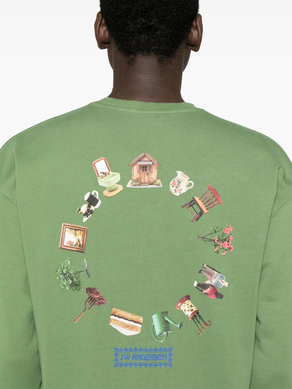 JW Anderson Sweater met borduurwerk Groen