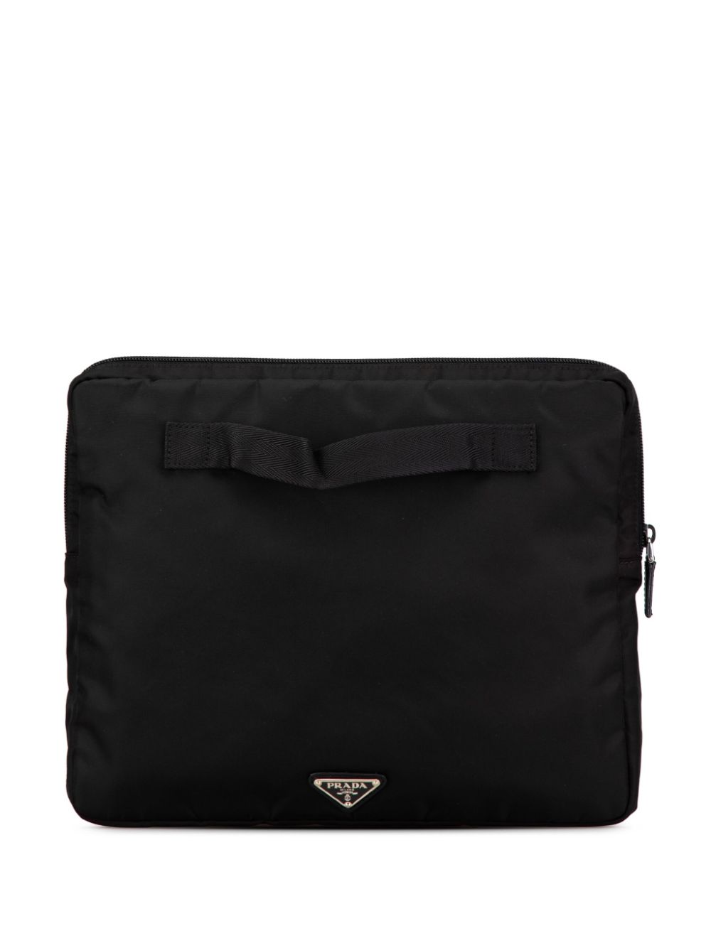 Prada Pre Owned 2013 2024 Tessuto Laptop Case clutch bag Black 244.00 Grazia