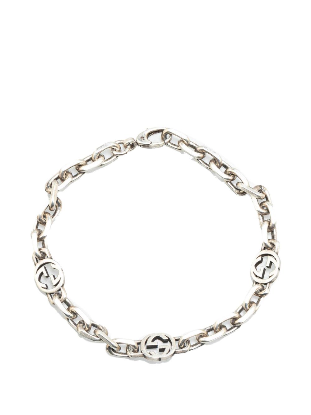 21st Century Silver Interlocking G Chain costume bracelet