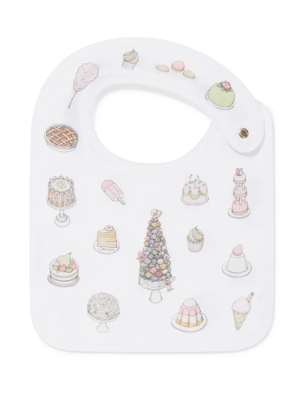 Atelier Choux Sweetie Pie bib and blanket srt - Wit