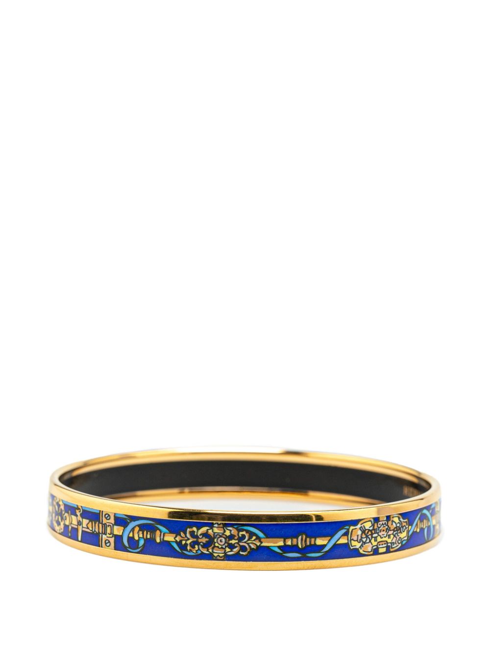 Hermès Pre-Owned 1900s Cloisonne Bangle 62 smalle email armband - Blauw