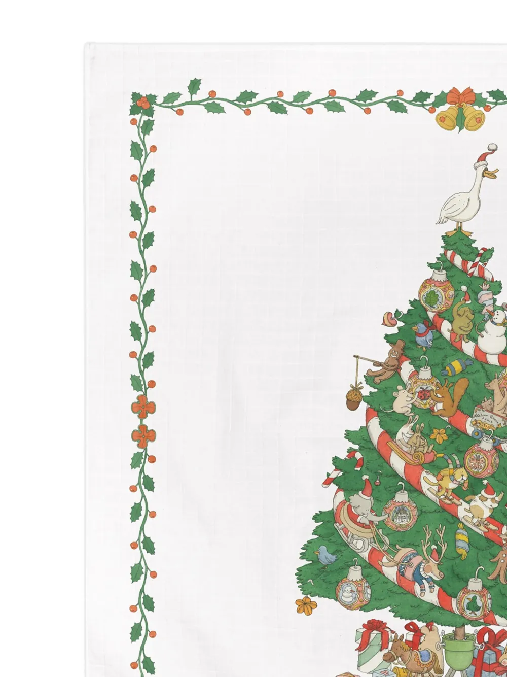 Atelier Choux Deken met Christmas Morning-print Wit