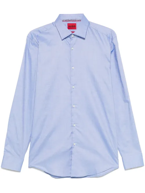HUGO chemise en coton - Bleu - HUGO - Modalova