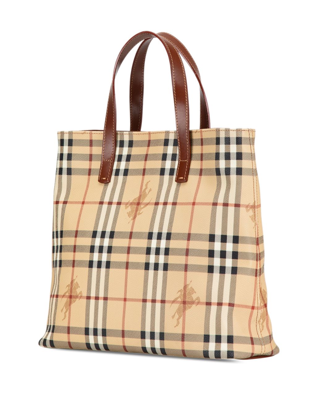 Burberry Pre-Owned 2000-2017 Haymarket Check gecoate canvas shopper - Bruin