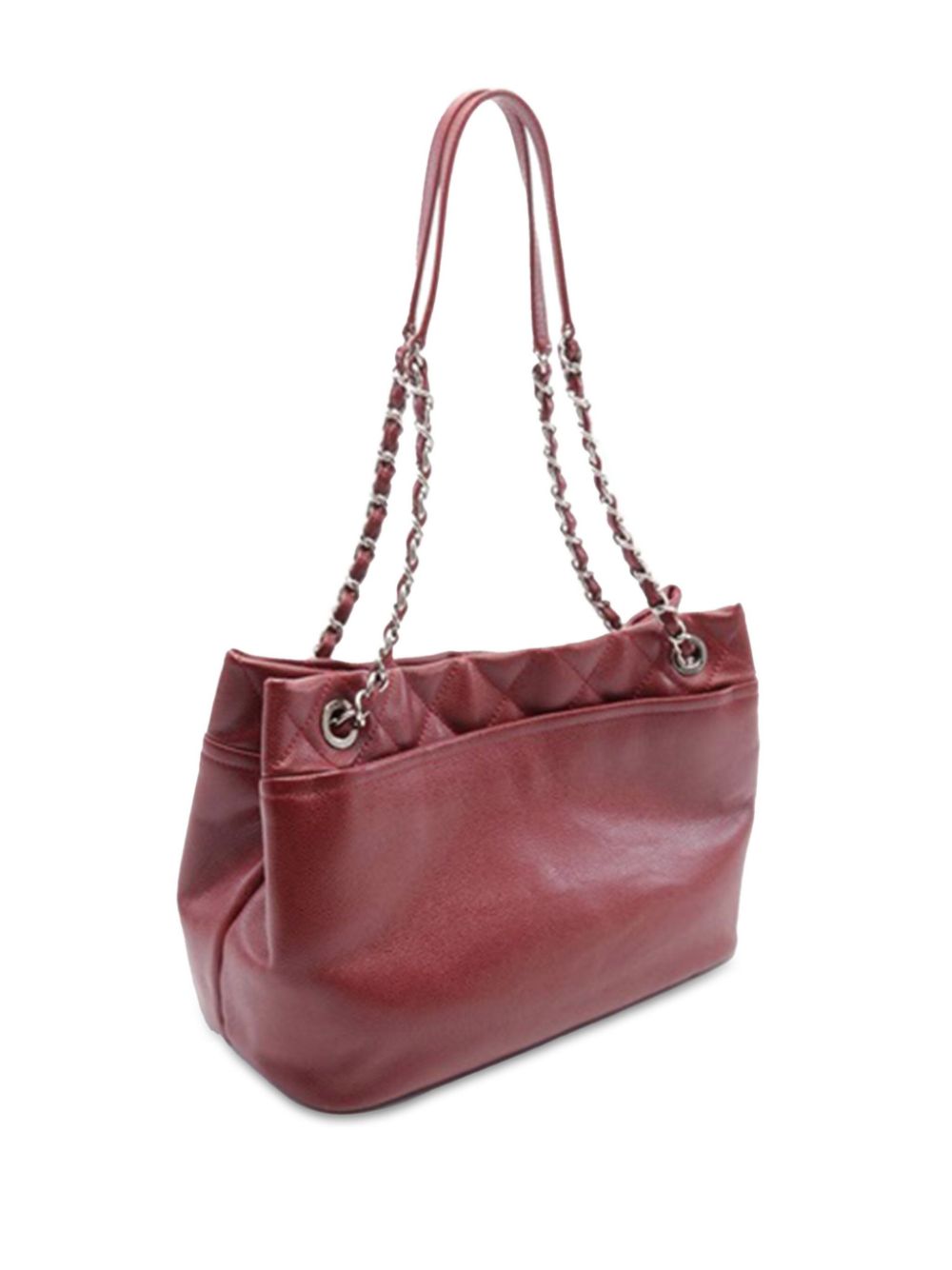 CHANEL Pre-Owned 2011 CC Caviar Soft shopper - Rood