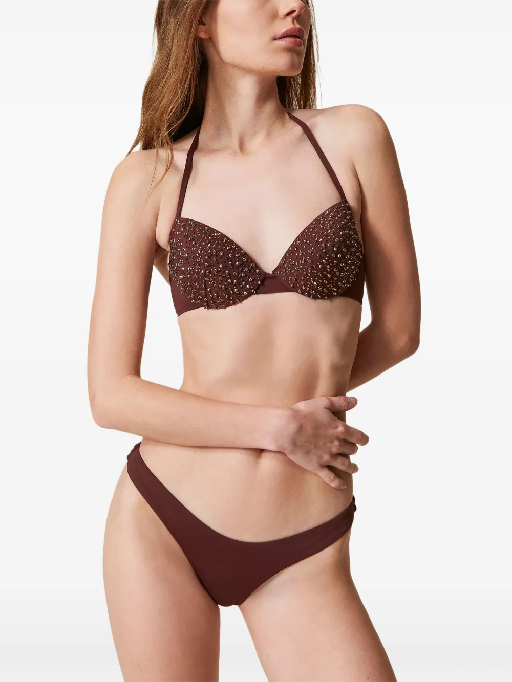 TWINSET Bikinislip - Bruin