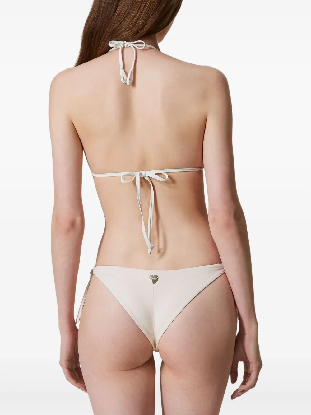 TWINSET Bikinislip met gestrikte zijkanten Beige
