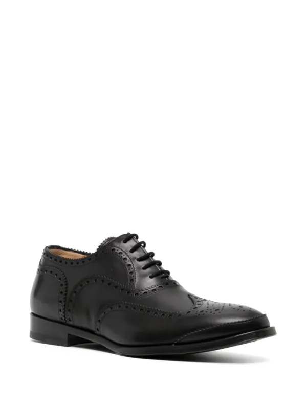 alexander mcqueen black dress shoes Alexander McQueen Hobnail Derby Shoes - Leather - Black