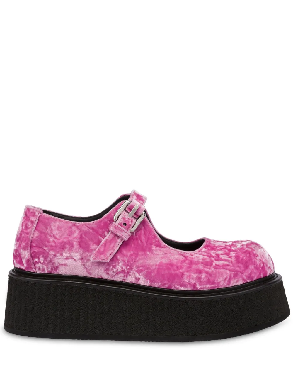 Moschino velvet loafers Pink