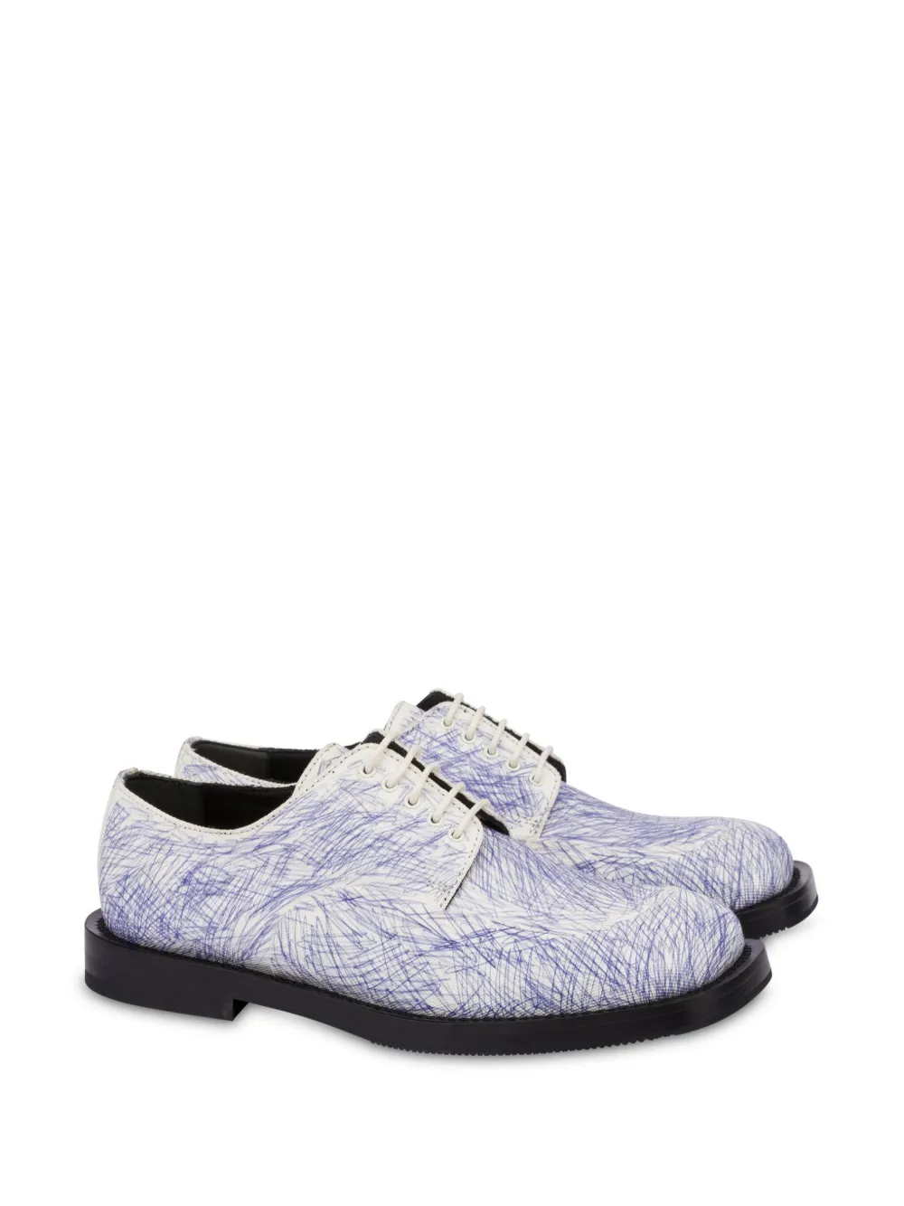 Moschino Oxford schoenen met print - Wit