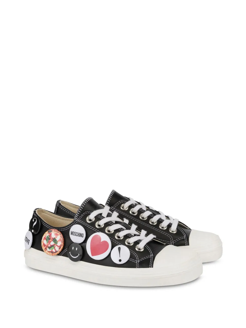 Moschino Sneakers verfraaid met speld - Zwart