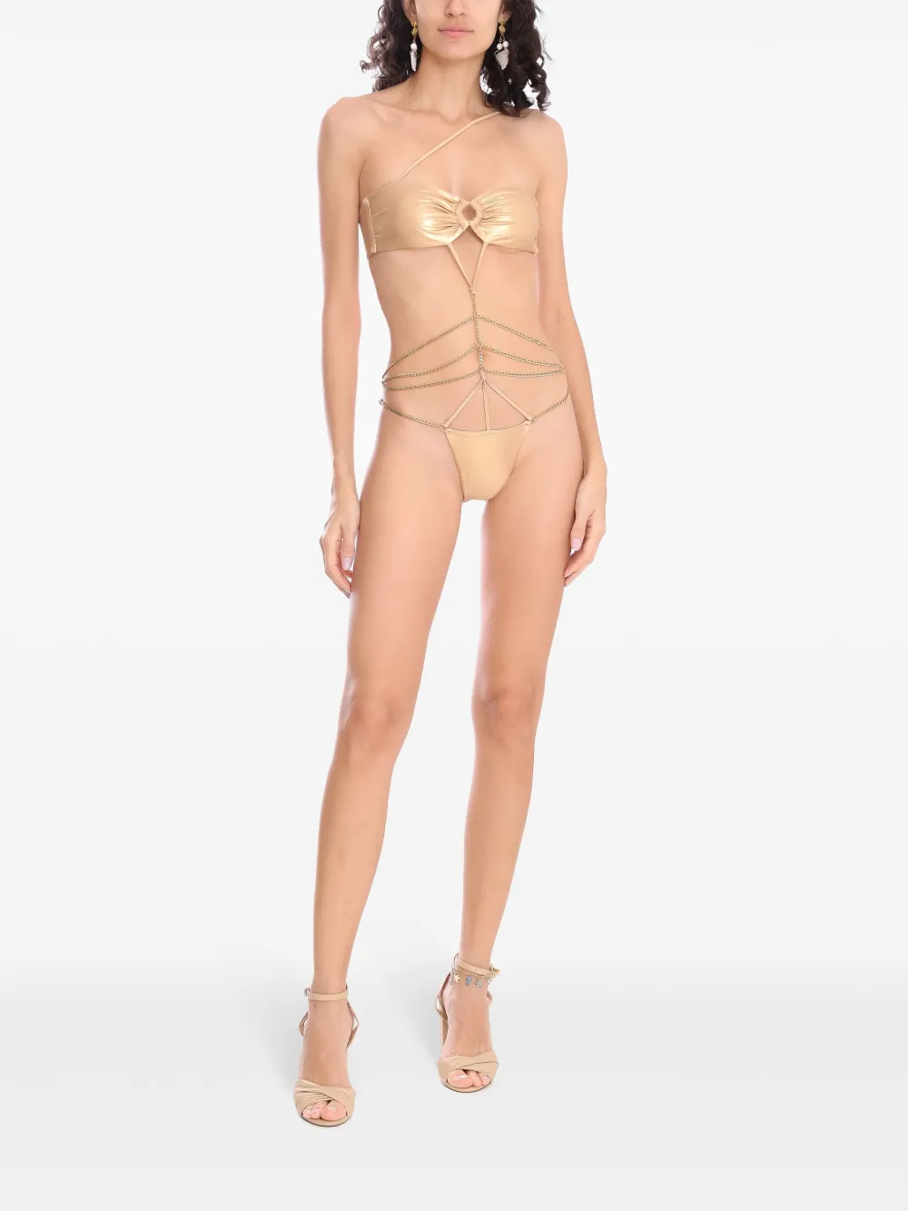 Amir Slama X Jade Jade Swimsuit In Gold