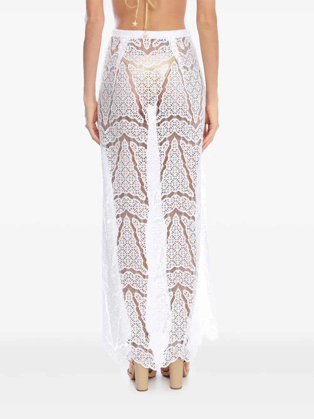 Amir Slama Maxi-rok met kant Wit