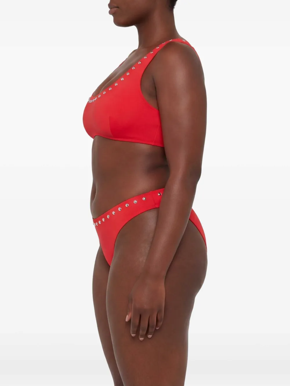 Let's Swim Bikinitop met studs Rood