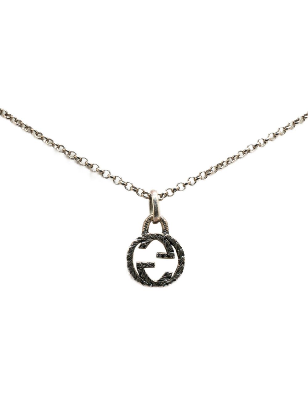 2000 Sterling Silver G Pendant costume necklace