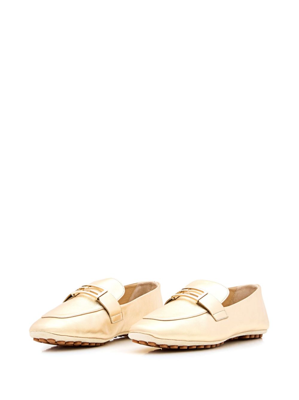 FENDI Baguette loafers Gold