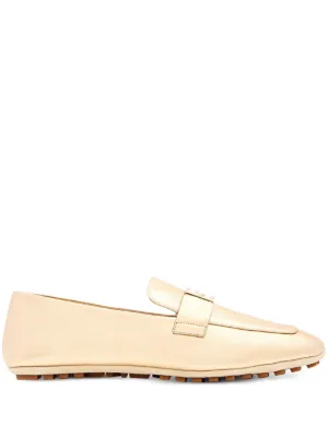 FENDI モノグラム レザーローファー | ブラック | FARFETCH JP