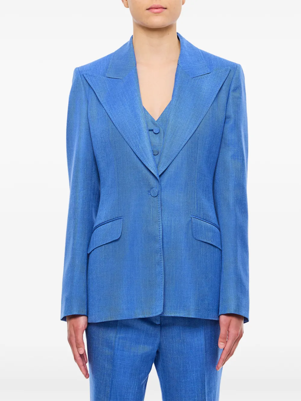 Shop Gabriela Hearst Leiva Blazer In Blue