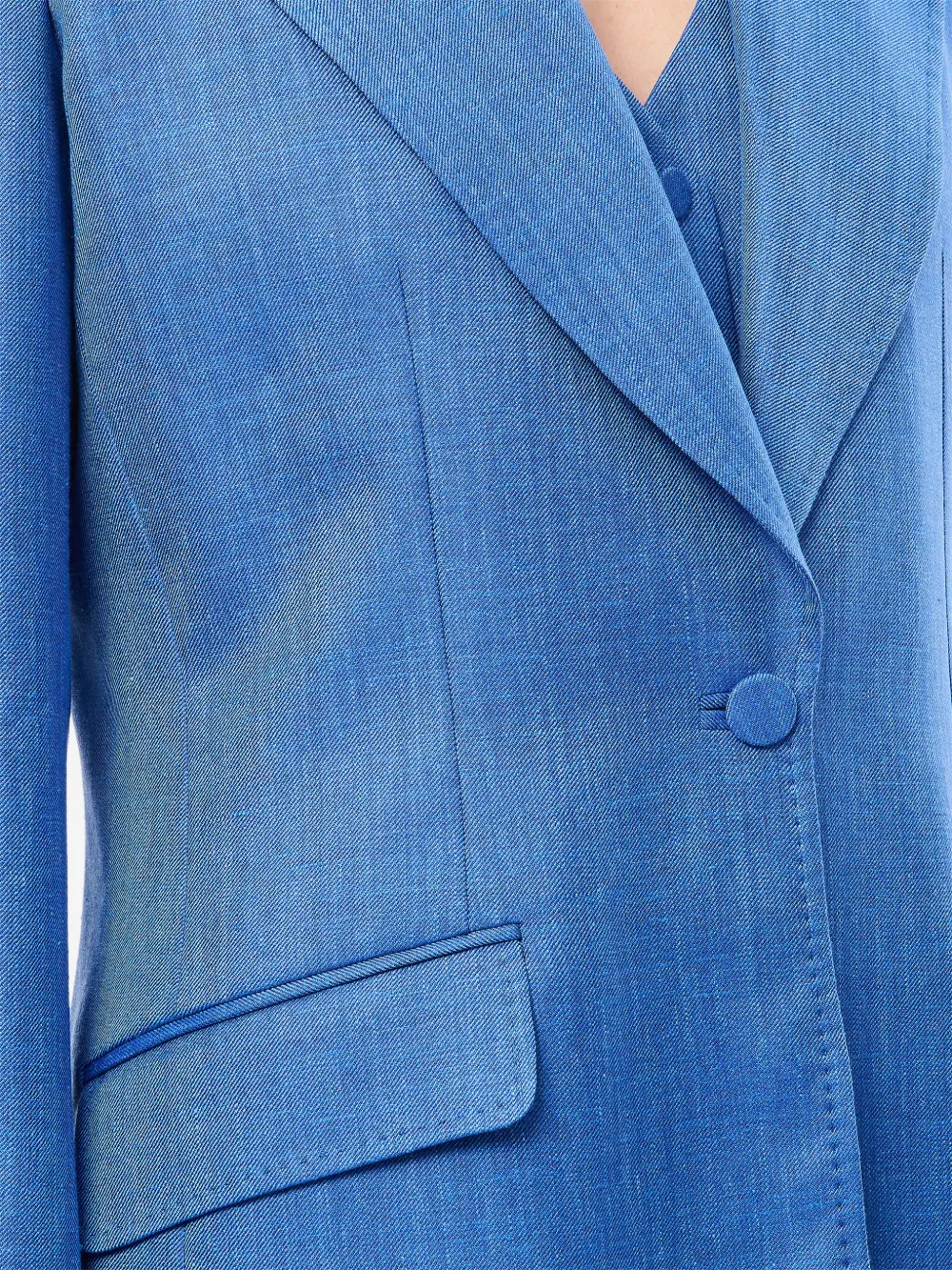 Shop Gabriela Hearst Leiva Blazer In Blue