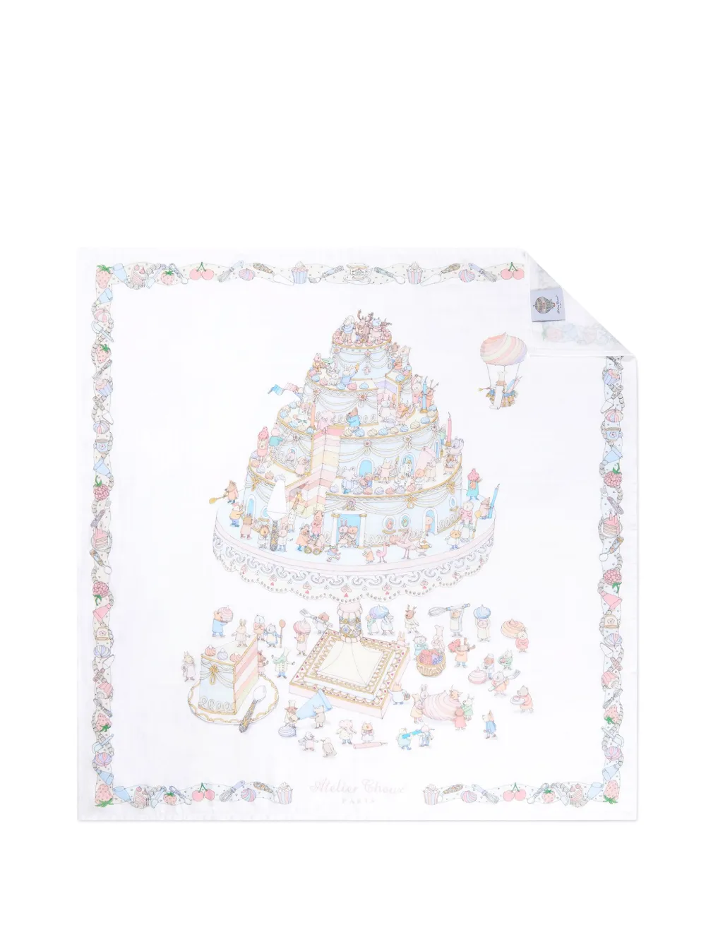 Atelier Choux Set aus Lätzchen und Decke mit Le Gâteau-Print | Baby Shop | Image 4