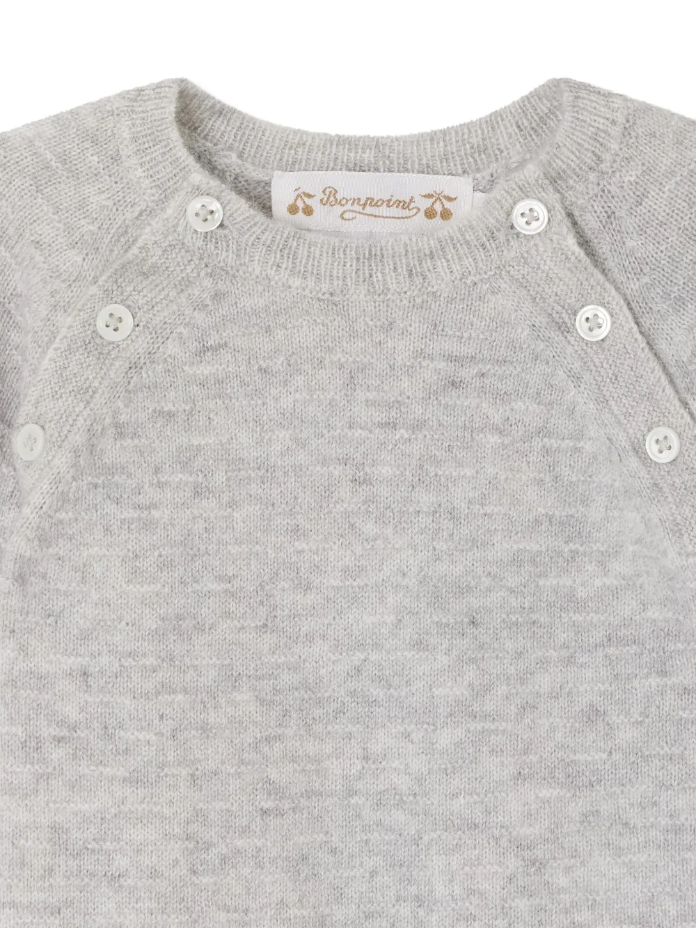 Bonpoint Fabou Babygrow Set In Grey