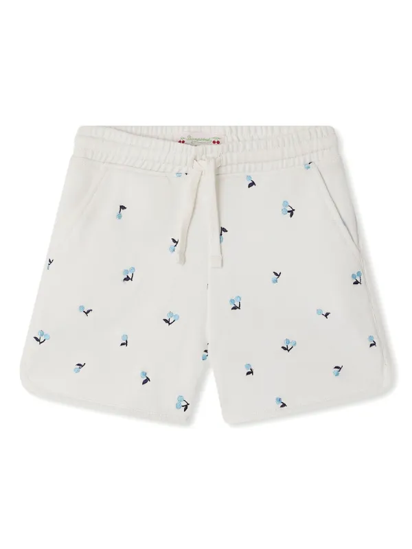 Short Bermudas Bonpoint Pour Fille - Taille 10 Ans, Coton Bleu Très Pâle, Occasion Très Bon État