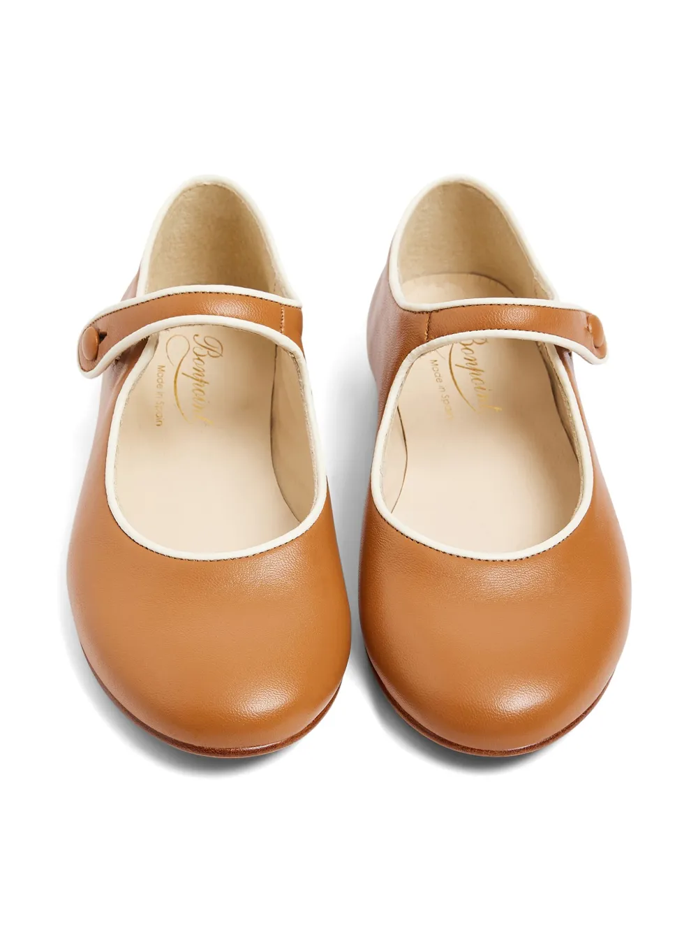 Bonpoint Ella ballerina shoes Brown