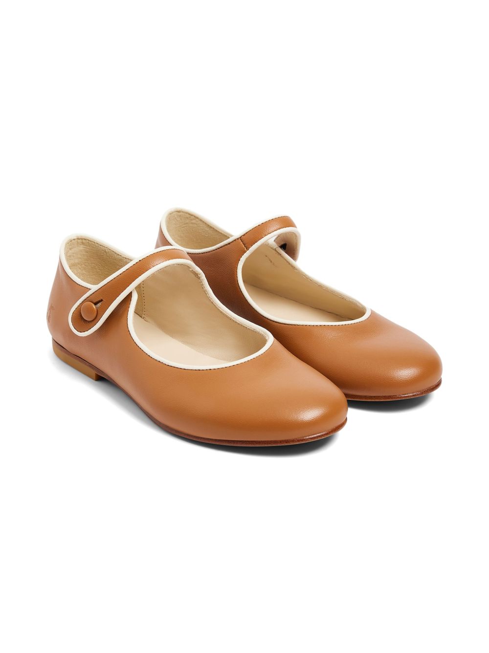 Bonpoint Ella ballerina shoes - Brown