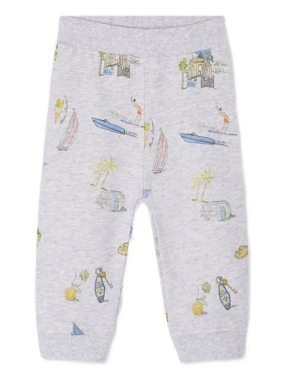 Bonpoint Bram surfer-print trousers | Grey | Image 1