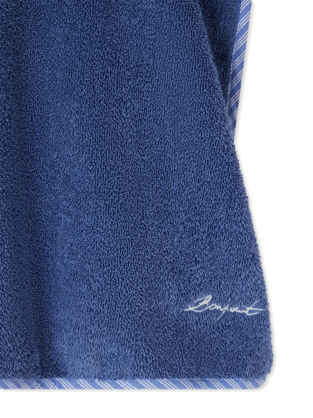 Bonpoint Peoncho met capuchon en geborduurd logo Blauw